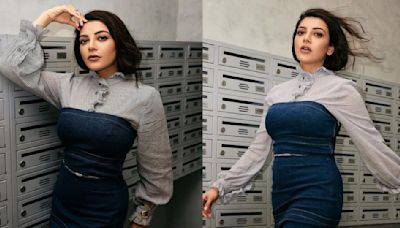 Kajal Aggarwal serves us double dose of denim but it comes with a unique fashion surprise