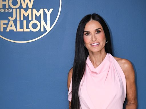 Demi Moore, 61, looks phenomenal in baby pink frock as she enters 'the most exciting time' in her life