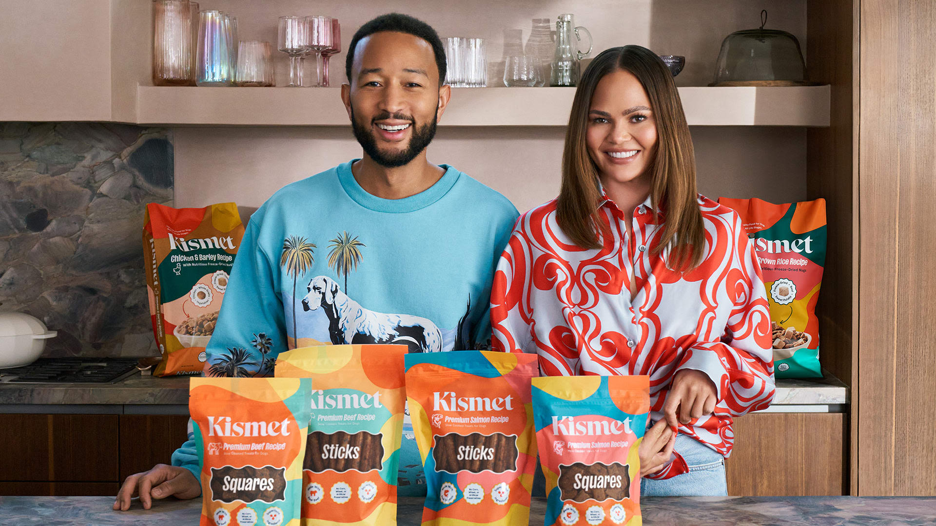 'Big pet parents' John Legend and Chrissy Teigen want to feed high-end food and treats to your dog