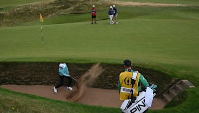 Yikes! Joaquin Niemann makes an 8 on No. 8, the Postage Stamp green, at 2024 British Open