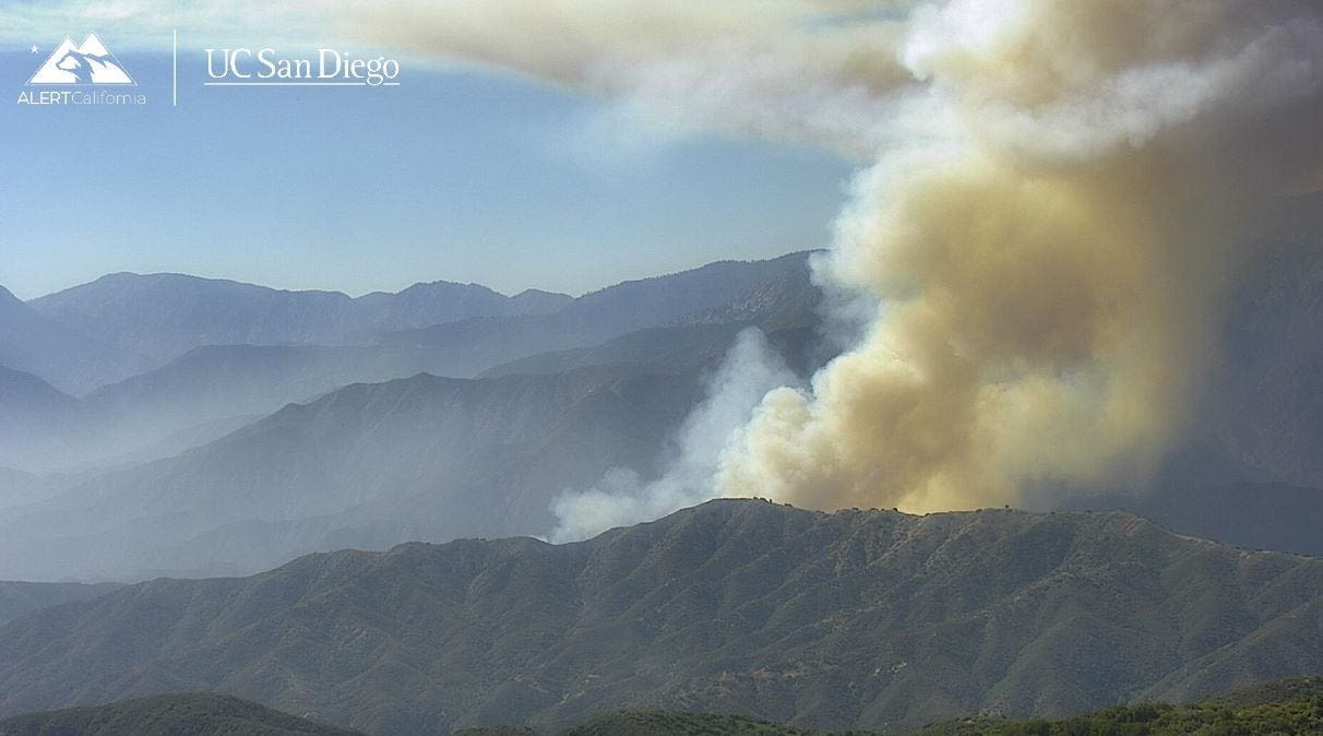 250-acre Fork Fire in Angeles National Forest darkens sky over Southern California