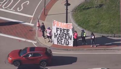 Karen Read supporters protest outside Dedham courthouse