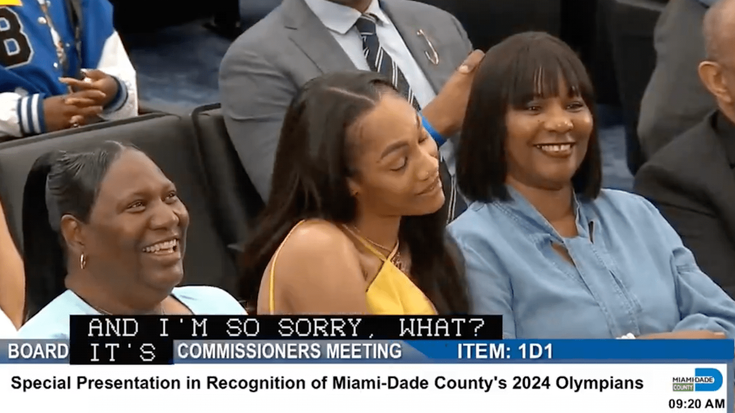 Miami-Dade Mayor Awkwardly Introduces A'ja Wilson as Guest of Bam Adebayo