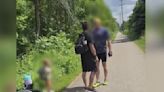 Video shows cyclist tell dad to put his toddler ‘on a leash’