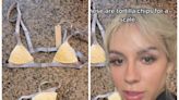 A TikToker used tortilla chips to measure Kim Kardashian's Skims micro underwear for anyone 'wondering about the size' and fans can't stop cracking jokes