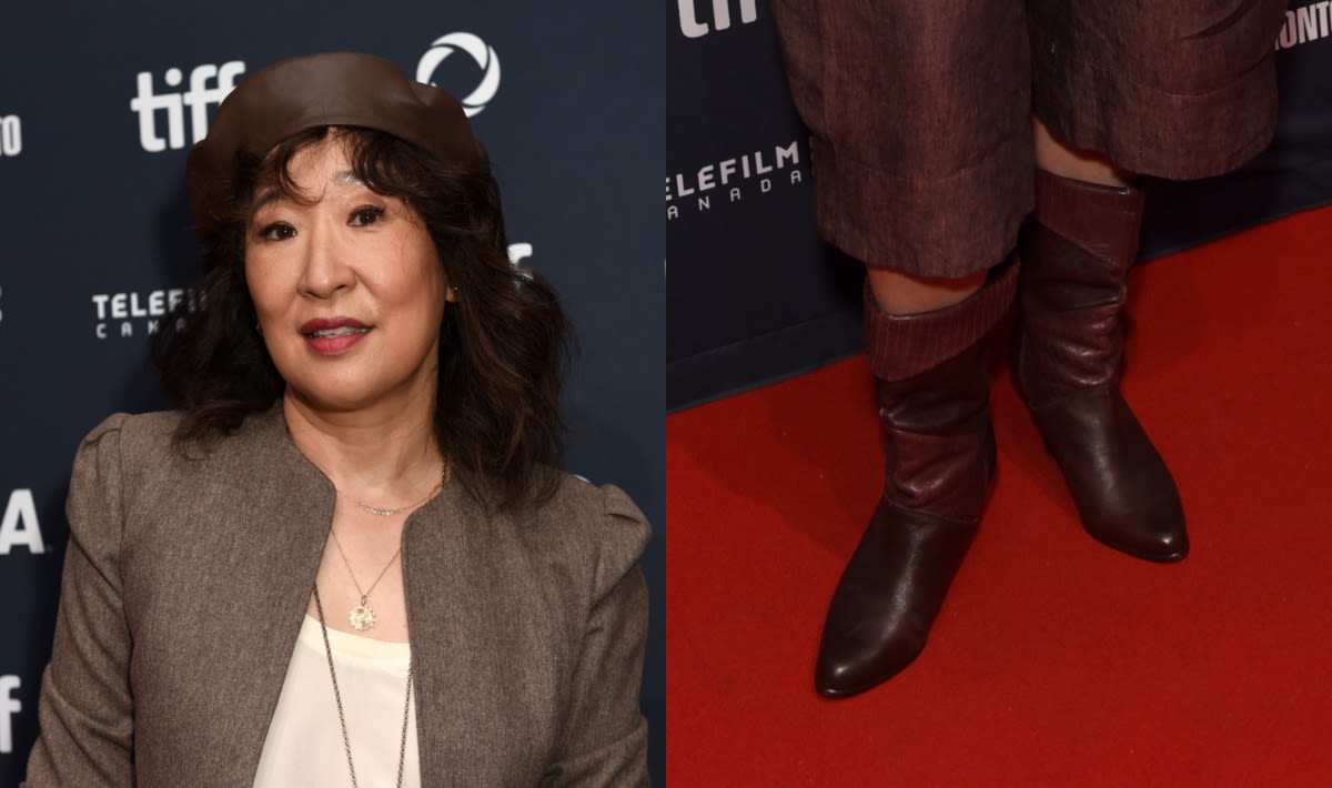 Sandra Oh is Fall-Ready in Slouchy Burgundy Boots at ‘Double Happiness’ Premiere During the Toronto International Film Festival 2024