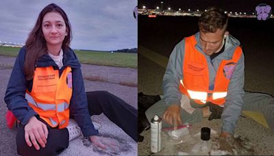 Climate activists glue themselves to Cologne-Bonn Airport runway as part of Europe-wide protest