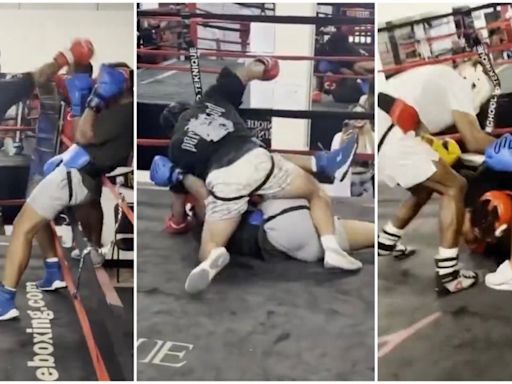Mike Perry sparring ahead of Jake Paul fight gets seriously heated & out of control