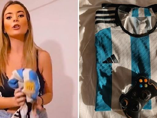 Woman gets back at cheating boyfriend by giving away his Messi-signed jersey