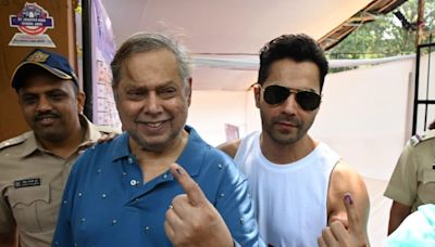 Varun Dhawan, Dad David Dhawan, Step Out To Cast Their Vote In The Lok Sabha Elections 2024 | Photo - News18