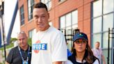 Aaron Judge and Wife Samantha Bracksieck Hold Hands as They Step Out for US Open