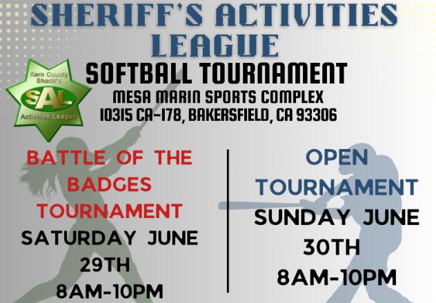 Kern County Sheriff’s Activities League hosting softball tournament