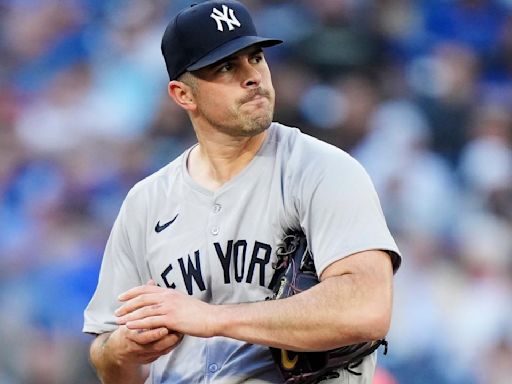 Yankees give Rodon credit for lasting five innings after getting tattooed