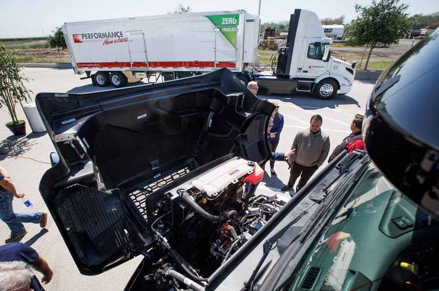 Millions of semi-trucks on U.S. roads still rely on fossil fuels. Cutting-edge EV tech in California could change that