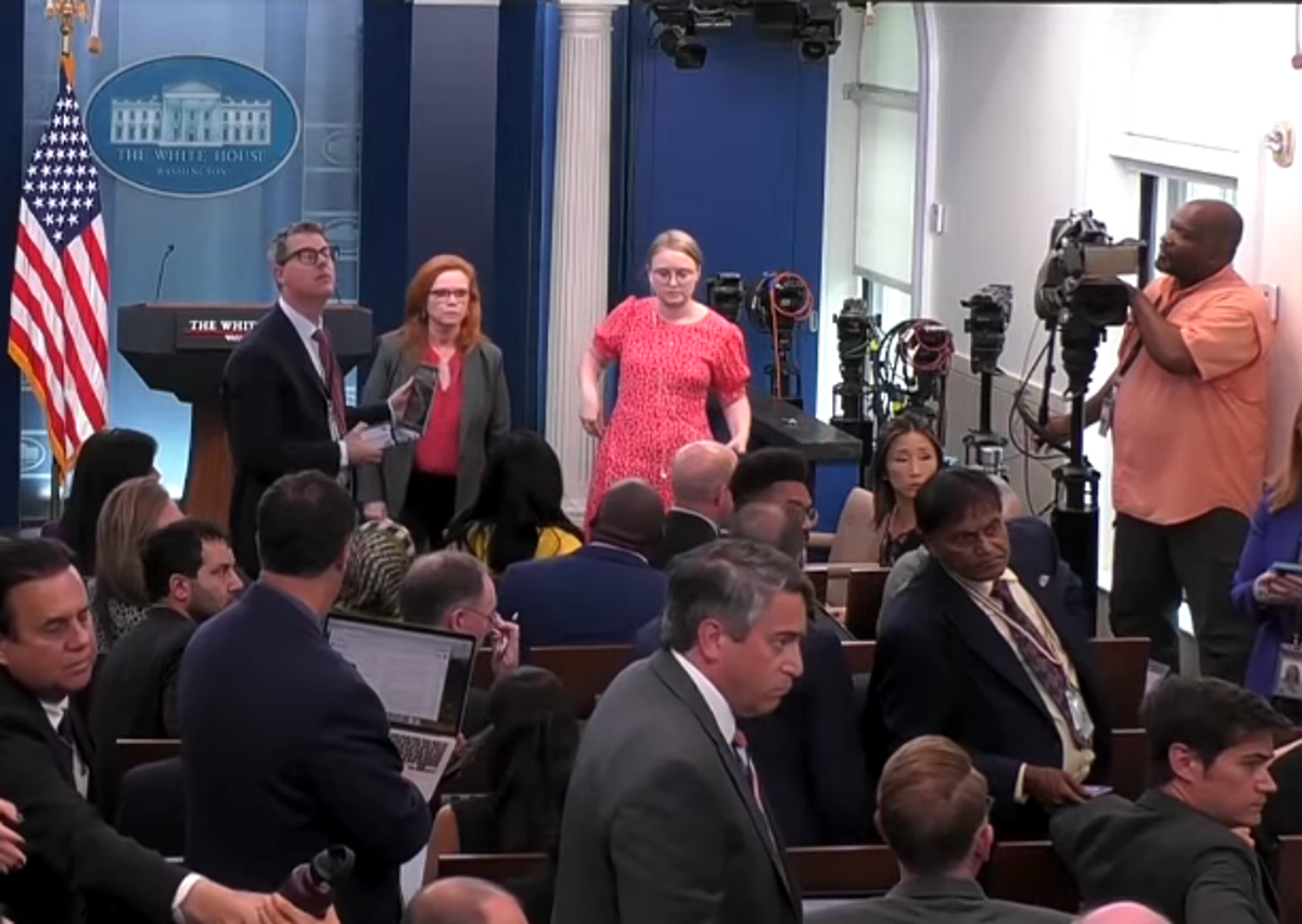 Karine Jean-Pierre halts White House press briefing when woman faints