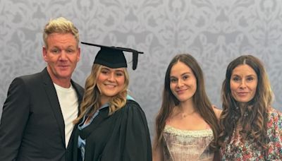 Tilly Ramsay celebrates her graduation with parents Gordon and Tana