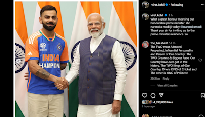 World champ Kohli 'honoured' to meet PM Modi