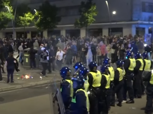 Plymouth 'Sustained violence' against police officers as bricks and fireworks thrown