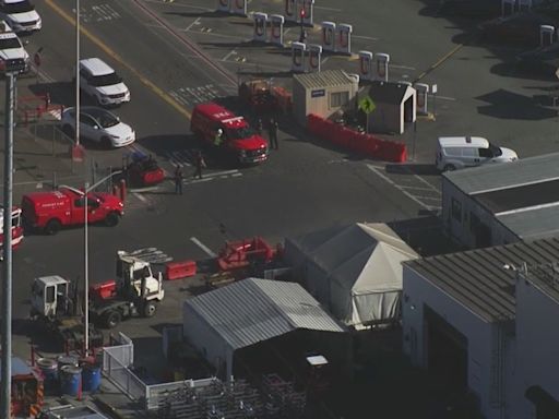 Firefighters respond to Tesla Fremont factory fire