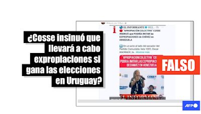 La candidata Cosse no propuso expropiar a los uruguayos; sus palabras fueron tergiversadas