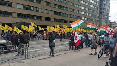 Pro-Khalistan protesters stage demonstration against Indian diplomat in Canada