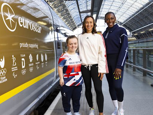 Olympic and Paralympic royalty launch golden Eurostar train for Paris 2024