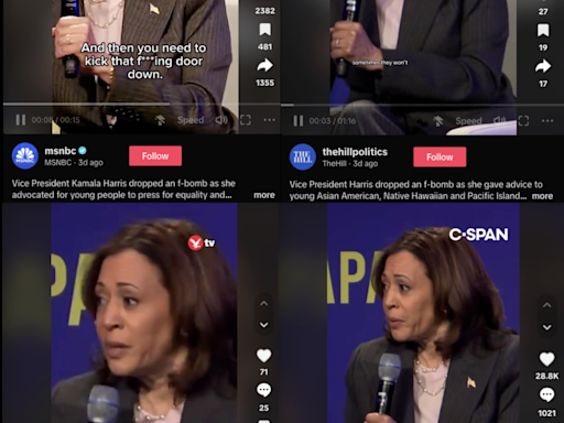 On social media, news outlets give more attention to Kamala Harris using an expletive than Trump’s corrupt promise to oil executives