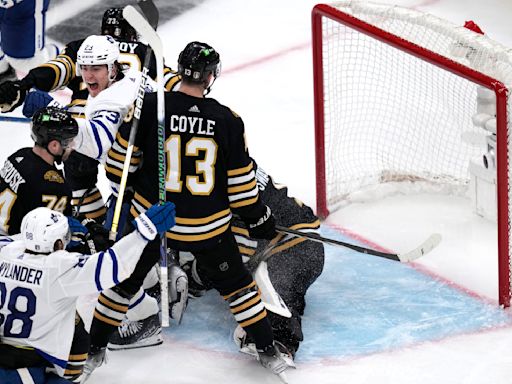 Knies scores in overtime, Matthews-less Maple Leafs avoid elimination with 2-1 win over Bruins