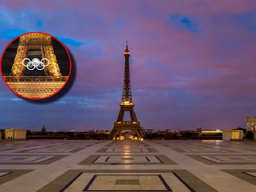 In Photos: See Eiffel Tower Illuminating With Full Moon Shining Perfectly Between Olympic Rings in Viral Pics