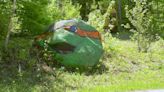 Travelers stop to see Ninja Turtle boulder in Warren County