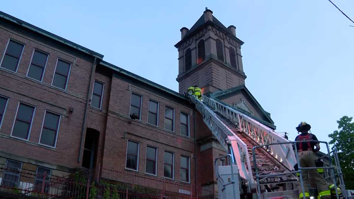 Fire breaks out at historic former Beltzhoover Elementary School in Pittsburgh