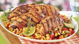 This Delicious Honey-Mustard Chicken With Corn Salsa Recipe Preps in Just 20 Minutes