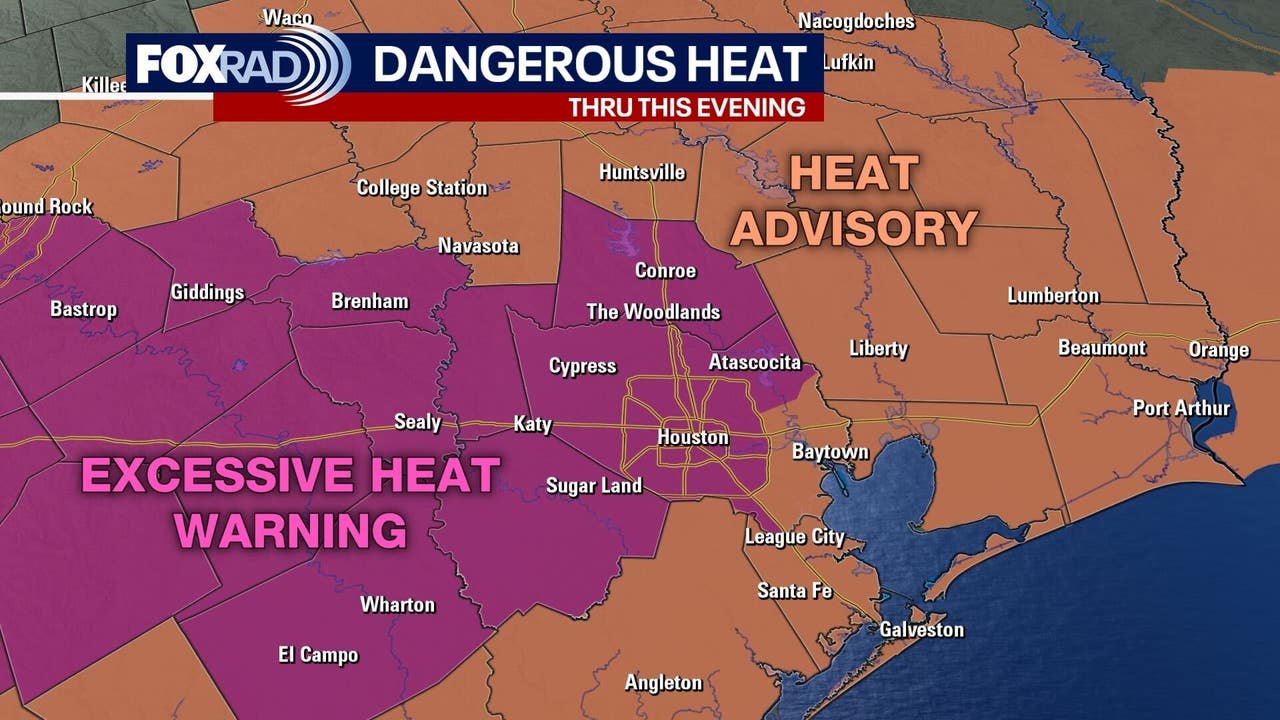 Houston weather: Excessive heat warning issued for portions of Houston-area