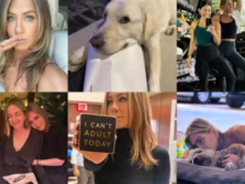 Jennifer Aniston shares puppy pictures, workout photos from Instagram photo dump