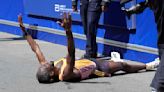 Ethiopia's Sisay Lemma wins Boston Marathon in runaway. Kenya's Hellen Obiri repeats in women's race