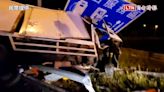 國3台南東山服務區段小貨車撞大型路牌 駕駛受傷、女乘客死亡（民眾/警方提供） - 自由電子報影音頻道