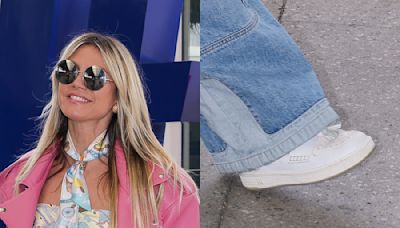 Heidi Klum Slips on White Sneakers Ahead of Cannes Film Festival 2024