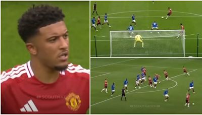 Jadon Sancho's eye-opening highlights in Man United return vs Rangers have got fans talking