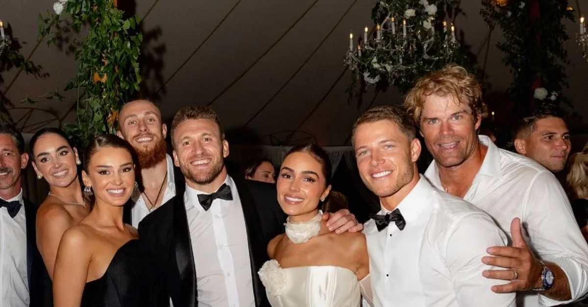 Former Panther Greg Olsen, professional wedding crasher