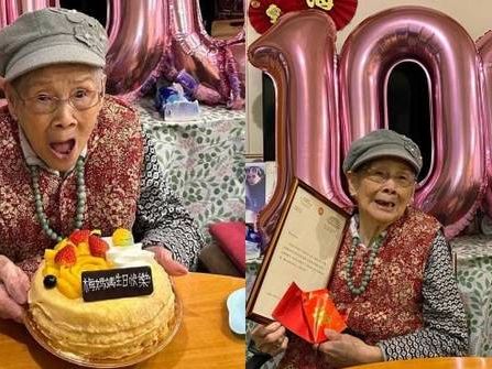 梅媽100歲生日兒子梅啟明冇影 獲政府贈祝壽賀函開心打卡