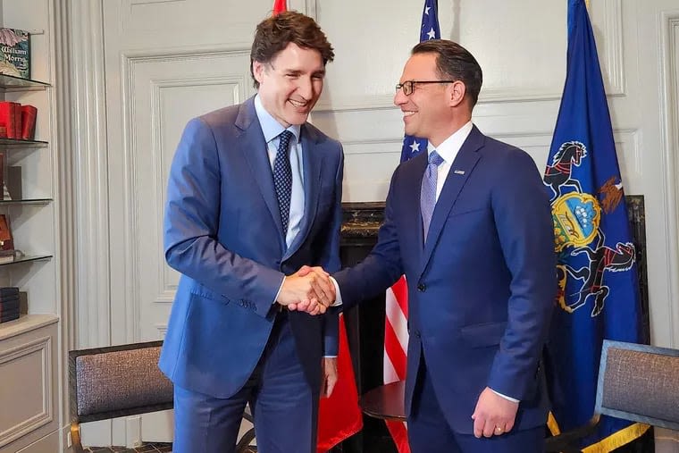 Gov. Josh Shapiro and Canadian Prime Minister Justin Trudeau met in Philly to talk trade, protecting democracy, and those wildfires