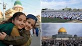 In pictures: Muslims across the world celebrate Eid-al-Fitr amid Gaza conflict