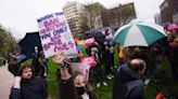 Hundreds attend abortion-rights rally at Michigan Capitol in wake of Supreme Court leak