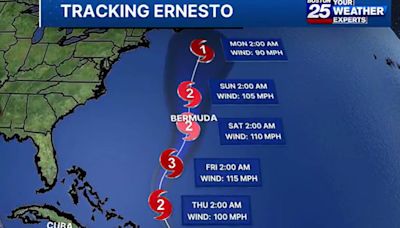 Ernesto is now a hurricane on a path toward Bermuda. Will the storm impact Massachusetts?