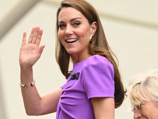 Princess Kate sends secret message with stunning purple Wimbledon outfit