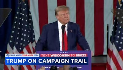 Former President Trump focuses on economy, immigration at Waukesha, Wisconsin rally