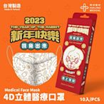 華淨醫用口罩-4D新年錢兔出來款-成人用(10片/盒)