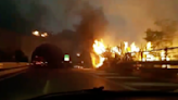 Wildfires: Dramatic video shows inferno on Italian motorway inches from traffic