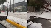 VIDEO | Fuertes lluvias y granizo inundan la avenida Serdán en Puebla