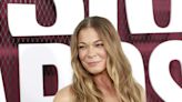 LeAnn Rimes Stuns in a Golden Low-Cut Dress With Open Back